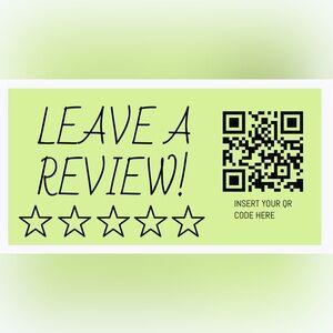 30 CUSTOM STICKERS - 2” x 1” - LEAVE A REVIEW - PERSONALIZED W/ YOUR QR CODE
